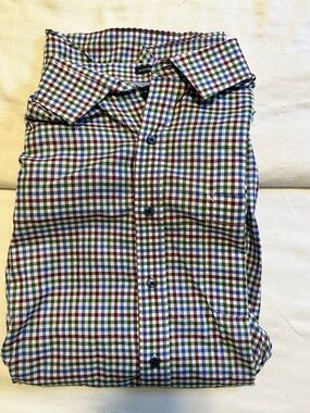 Tommy Hilfiger Men's Multicolor Check Button-Down Shirt - Blue/Green/Red